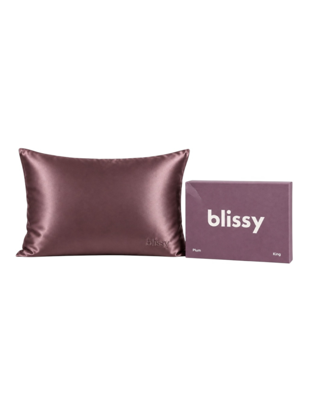 Blissy Plum King Silk Pillowcase 22 Momme Mulberry Silk NIB